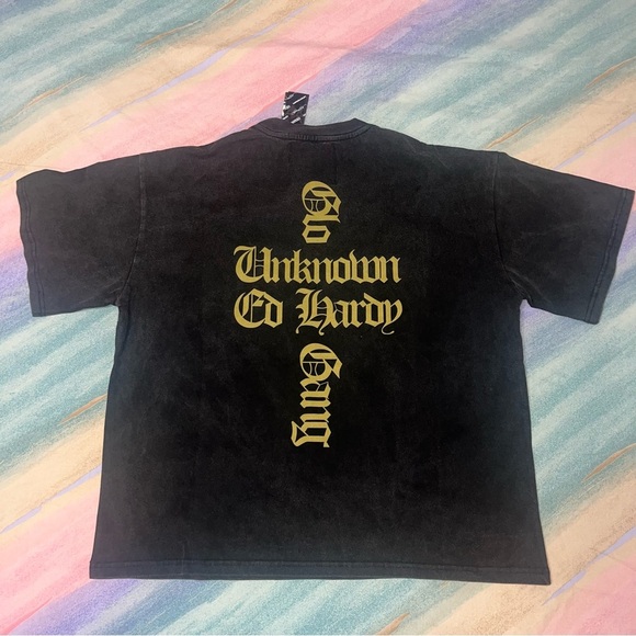 Ed Hardy × Glo Gang rare ED HARDY CHIEF KEEF GLO GANG UNKNOWN men’s t shirt M - Picture 5 of 9